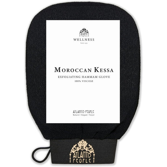 Atlantis People Moroccan Exfoliating Glove front view premium kessa mitt for body scrubbing