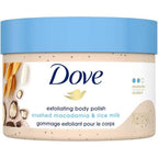 Dove Exfoliating Body Polish Macadamia and Rice Milk front view