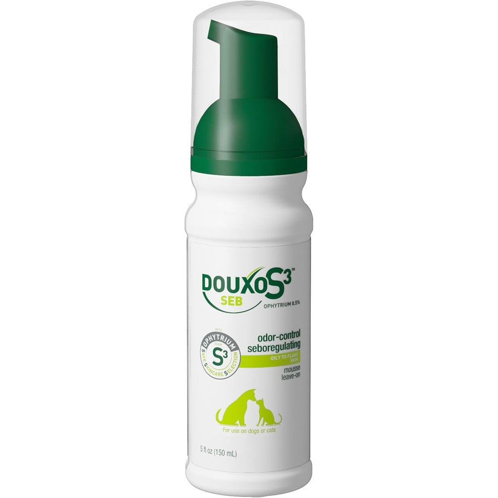 Douxo S3 Seb Mousse bottle front view for pets