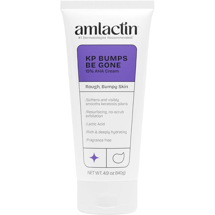 AmLactin KP Bumps Be Gone body cream front view tube packaging