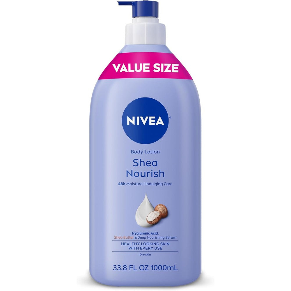 Nivea Shea Nourish Body Lotion 33.8 Fluid Ounce front view
