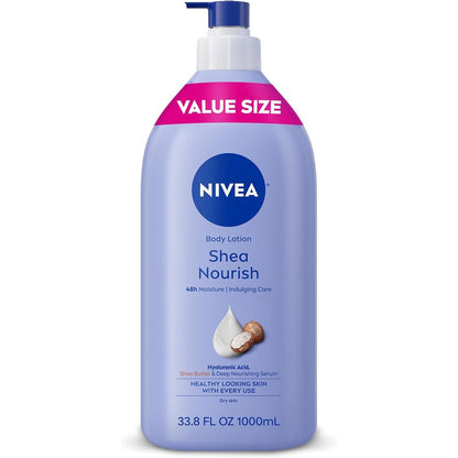 Nivea Shea Nourish Body Lotion 33.8 Fluid Ounce front view