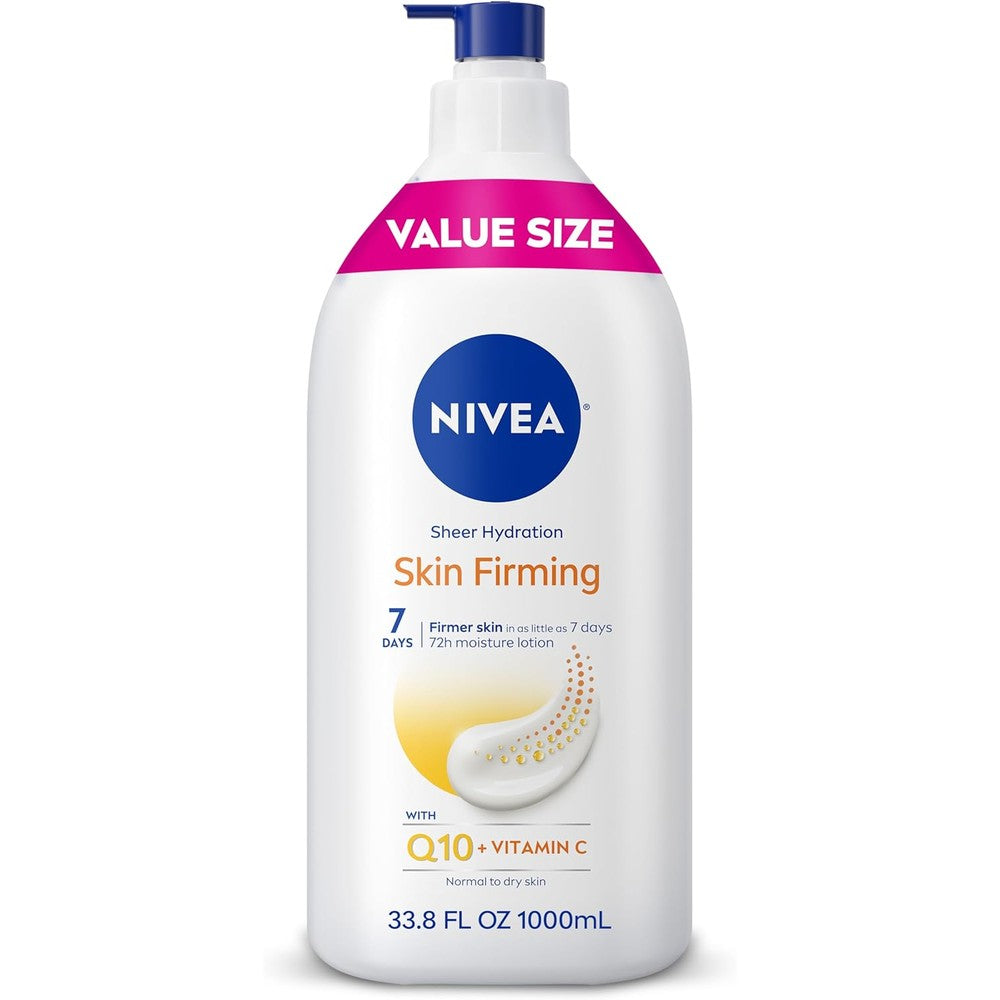 Nivea Sheer Hydration Skin Firming Body Lotion front bottle view