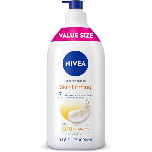 Nivea Sheer Hydration Skin Firming Body Lotion front bottle view