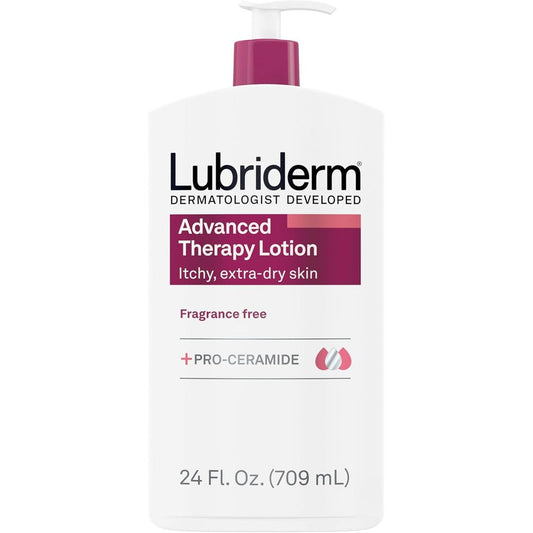 Lubriderm Advanced Therapy Fragrance Free Lotion front view pump bottle