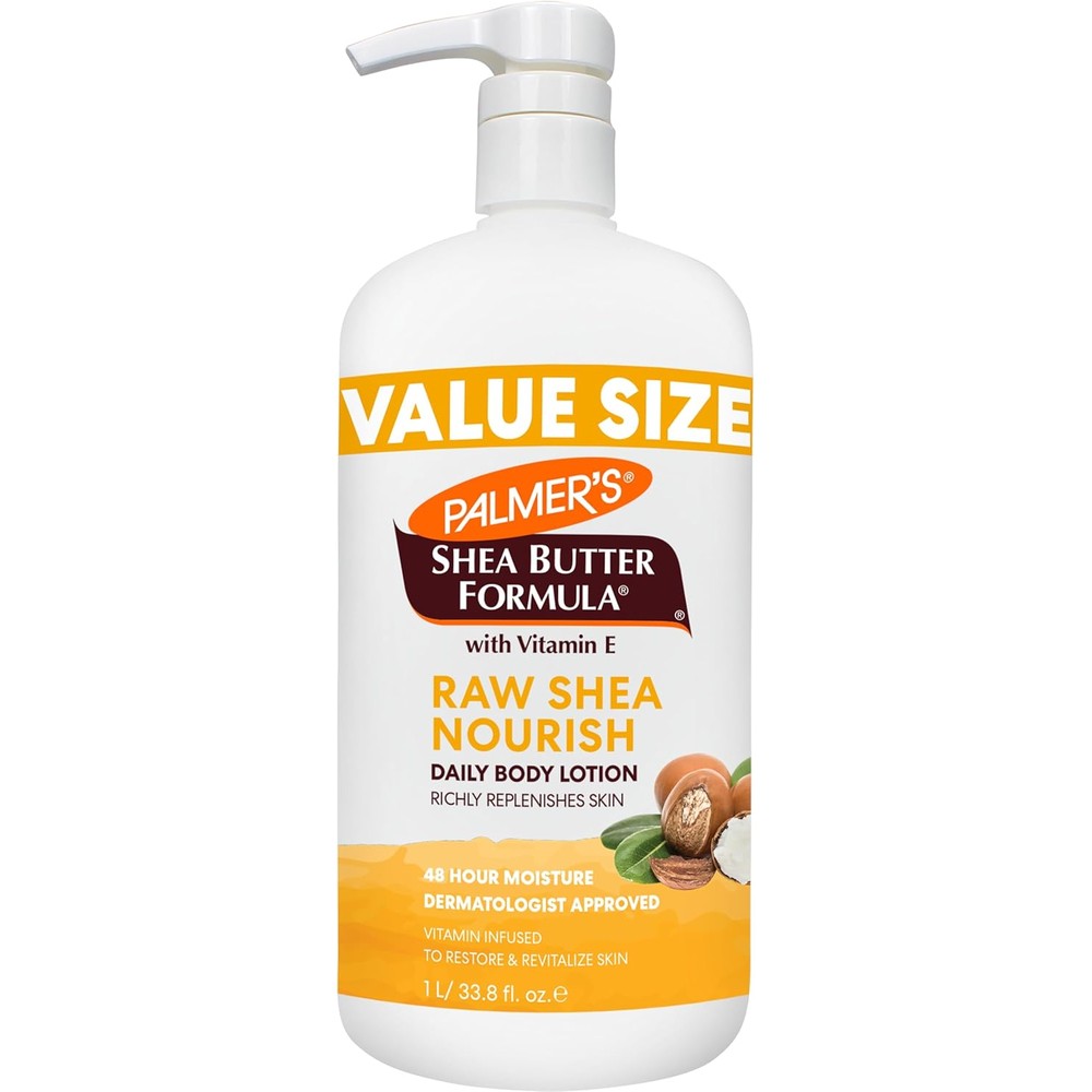 Palmer's Shea Formula Raw Shea Body Lotion front view 33.8 fluid ounces