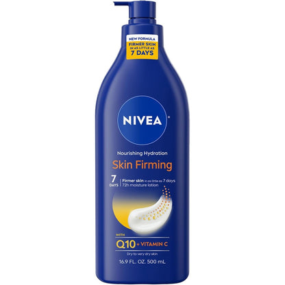 Nivea Nourishing Hydration Skin Firming Body Lotion front view bottle