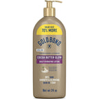 Gold Bond cocoa butter daily hydrating lotion front view pump bottle