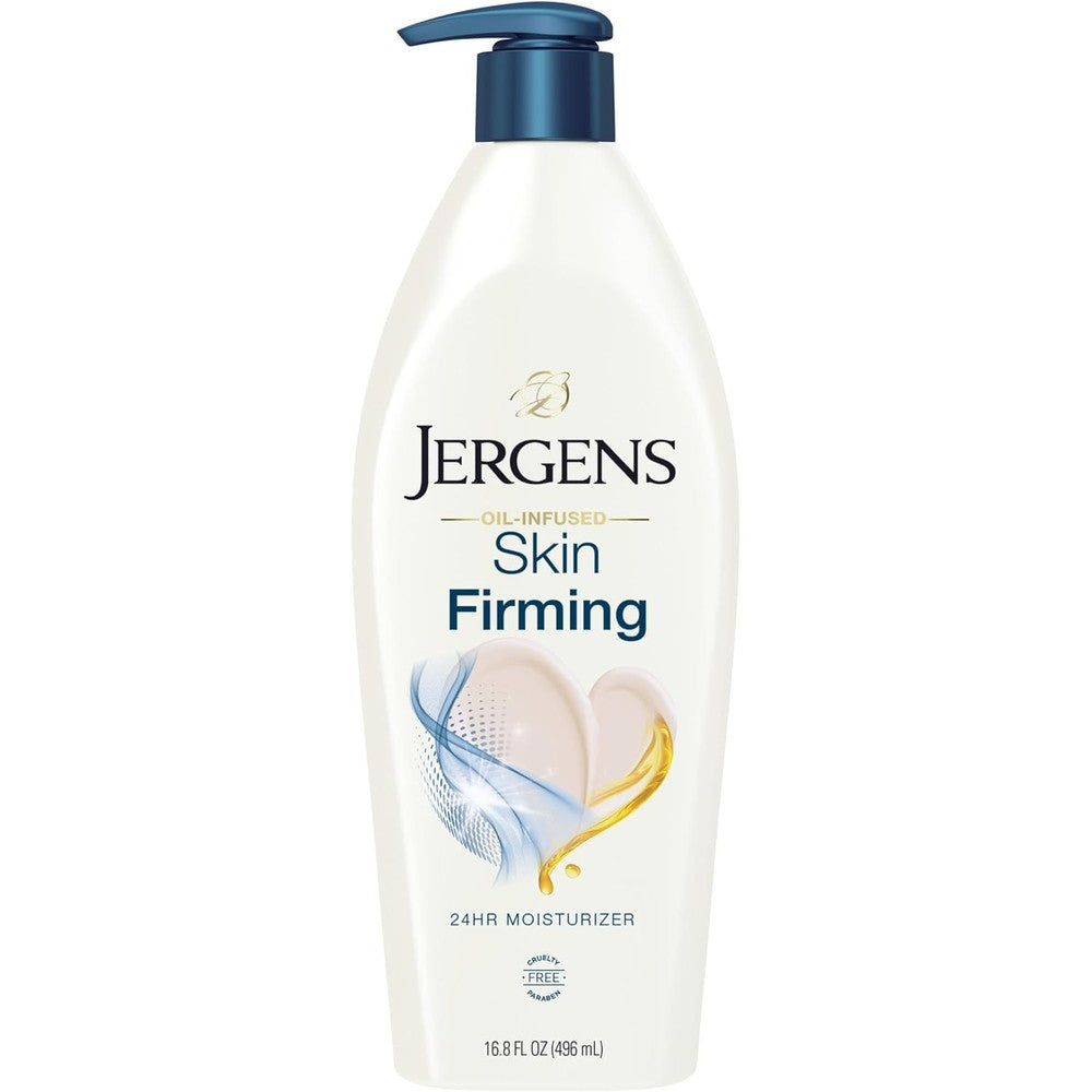 Jergens Skin Firming Toning Body Moisturizer front view pump bottle
