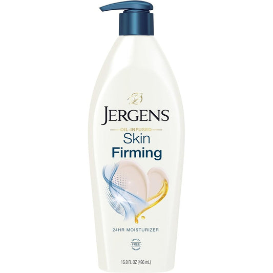 Jergens Skin Firming Toning Body Moisturizer front view pump bottle