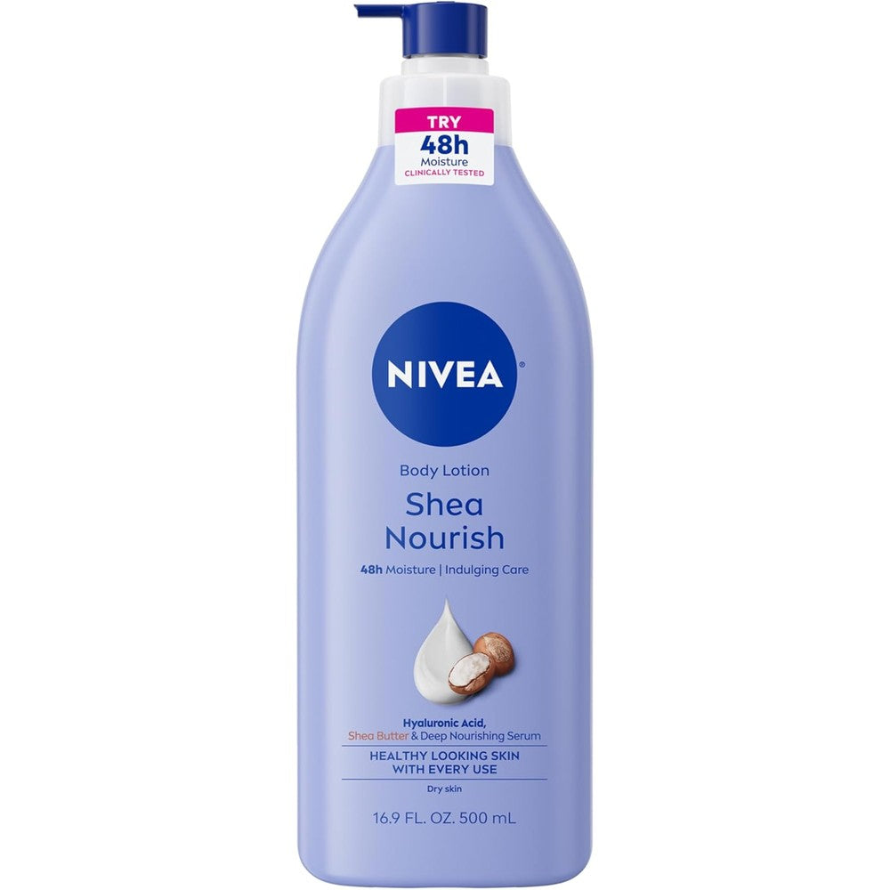 Nivea Shea Nourish Body Lotion 16.9 Fluid Ounce front view