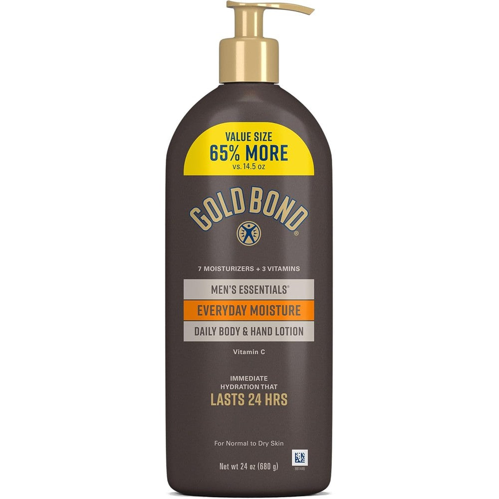 Gold Bond Men's Essentials Everyday Moisture 24 fluid ounce front view