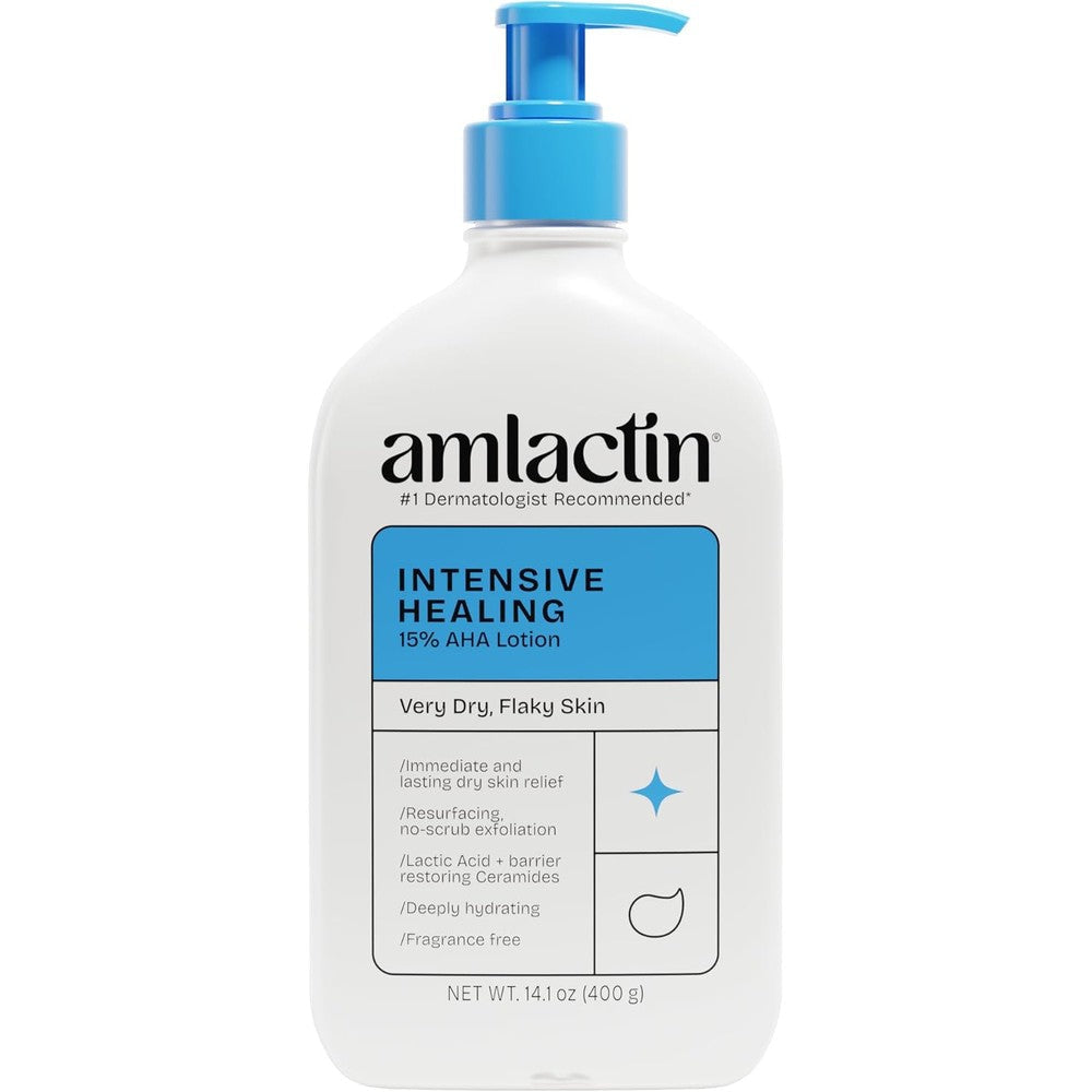 AmLactin Intensive Healing Body Lotion 14.1 Ounce bottle front view