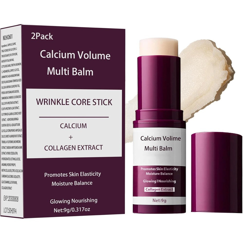 GWQYHFEN Calcium Multi Balm Stick front view of the two-pack packaging for anti-aging care.