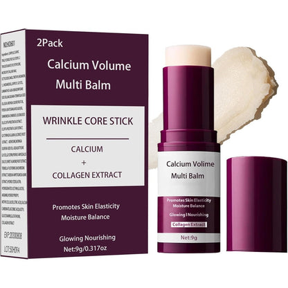 GWQYHFEN Calcium Multi Balm Stick front view of the two-pack packaging for anti-aging care.