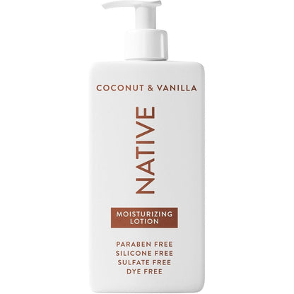 Native Body Lotion Coconut and Vanilla 16.5 Fluid Ounces front view