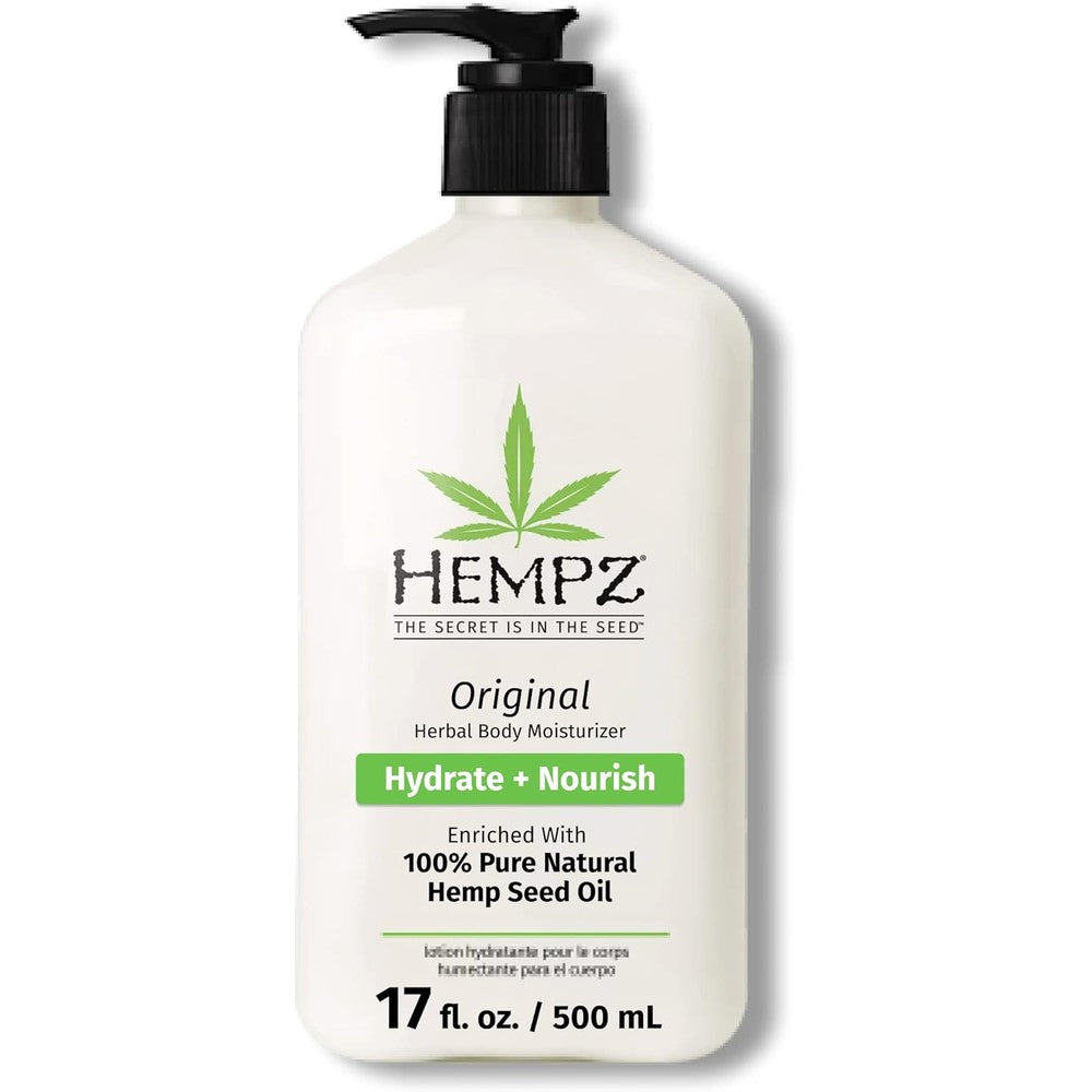 Hempz Original Natural Hemp Seed Oil Body Moisturizer 17 Fluid Ounce bottle front view