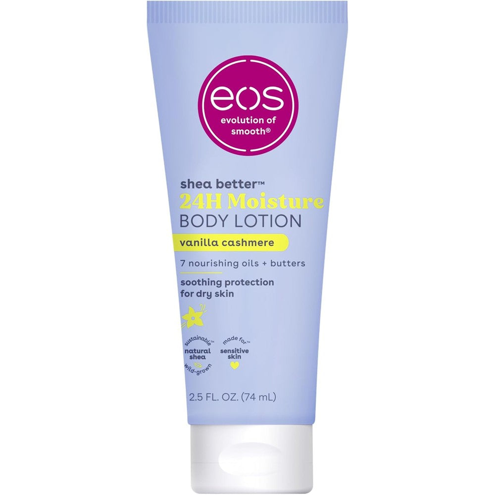 Eos Vanilla Cashmere 2.5 Fluid Ounce travel body lotion front view