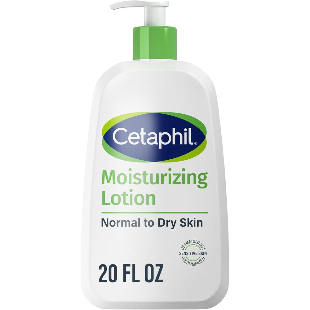 Cetaphil Face And Body Moisturizer Twenty Ounce front view bottle with pump dispenser