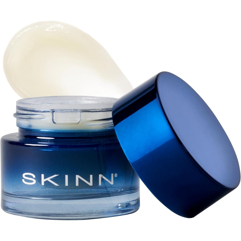 SKINN Age Reset Anhydrous Eye Balm dark blue jar front view anti aging night moisturizer