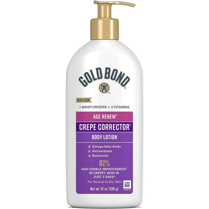 Gold Bond Age Renew Crepe Corrector Body Lotion Replenishing And Smoothing Formula 14 Fluid Ounce - Image 1