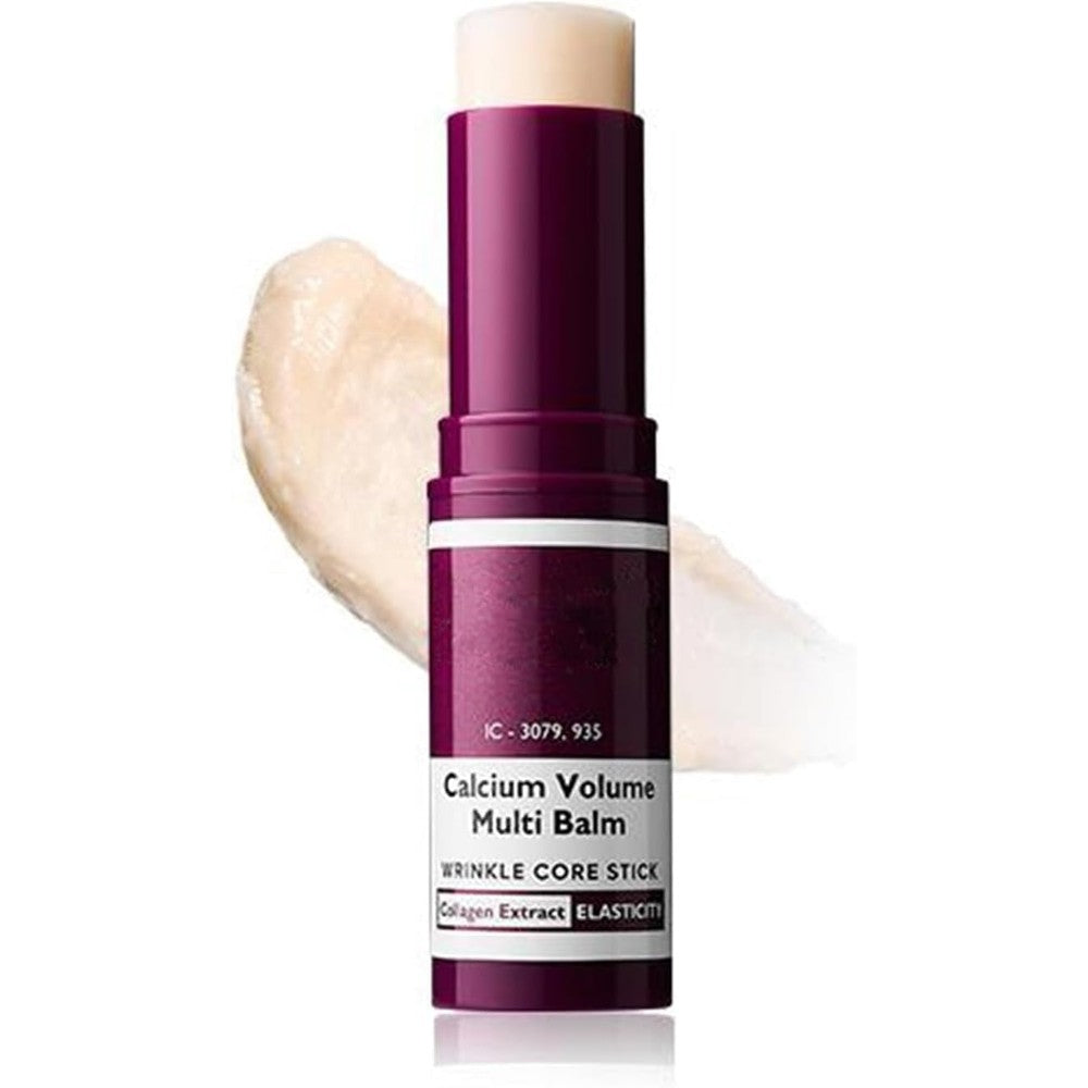 GWQYHFEN Vitaliq Calcium Multi Balm front view of the dark purple container.