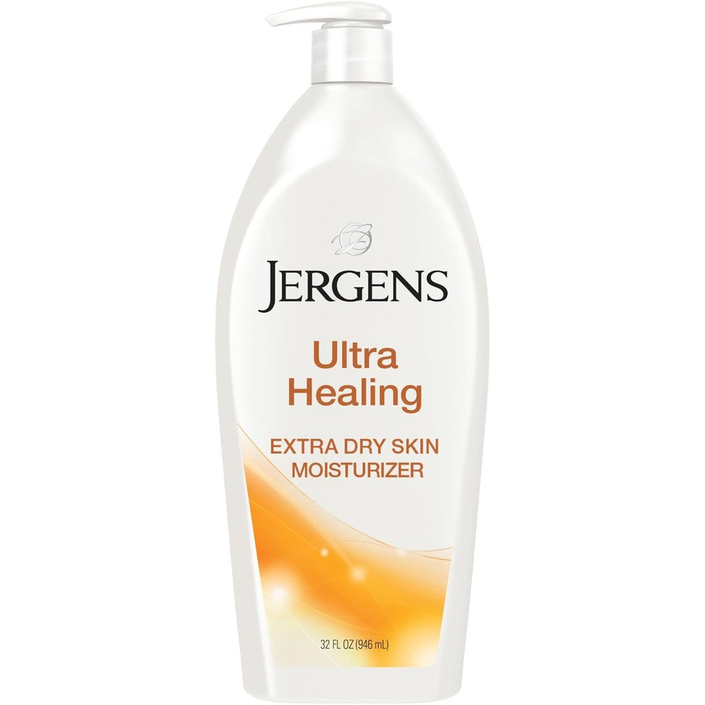 Jergens Ultra Healing Dry Skin Lotion 32oz bottle with pump for easy body moisturizing