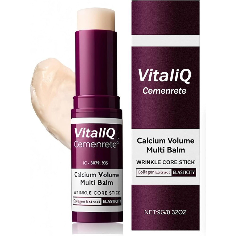 VitaliQ Beauty Anti Wrinkle Calcium Balm front view showing the hydrating skincare stick.