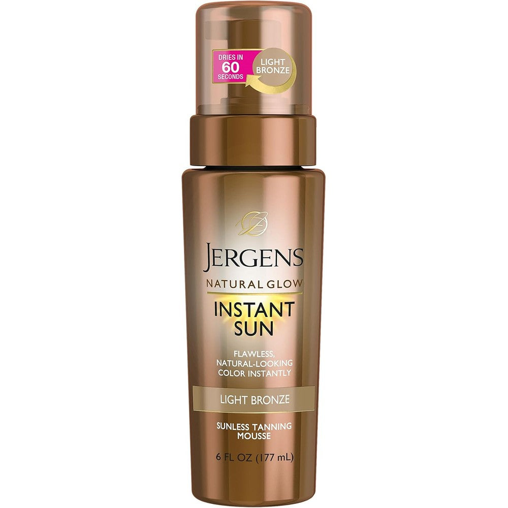 Jergens Natural Glow Instant Sun Body Mousse front view packaging