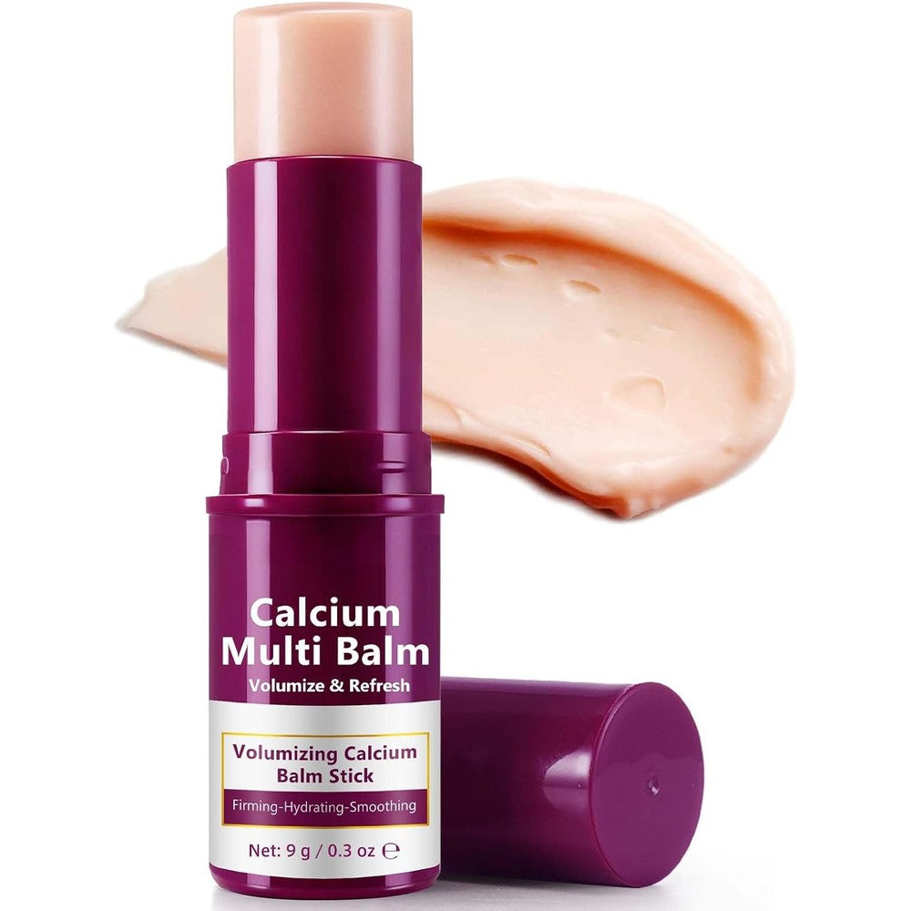 Ocnisdns Calcium Multi Balm Stick front view showing the portable twist up skincare packaging.