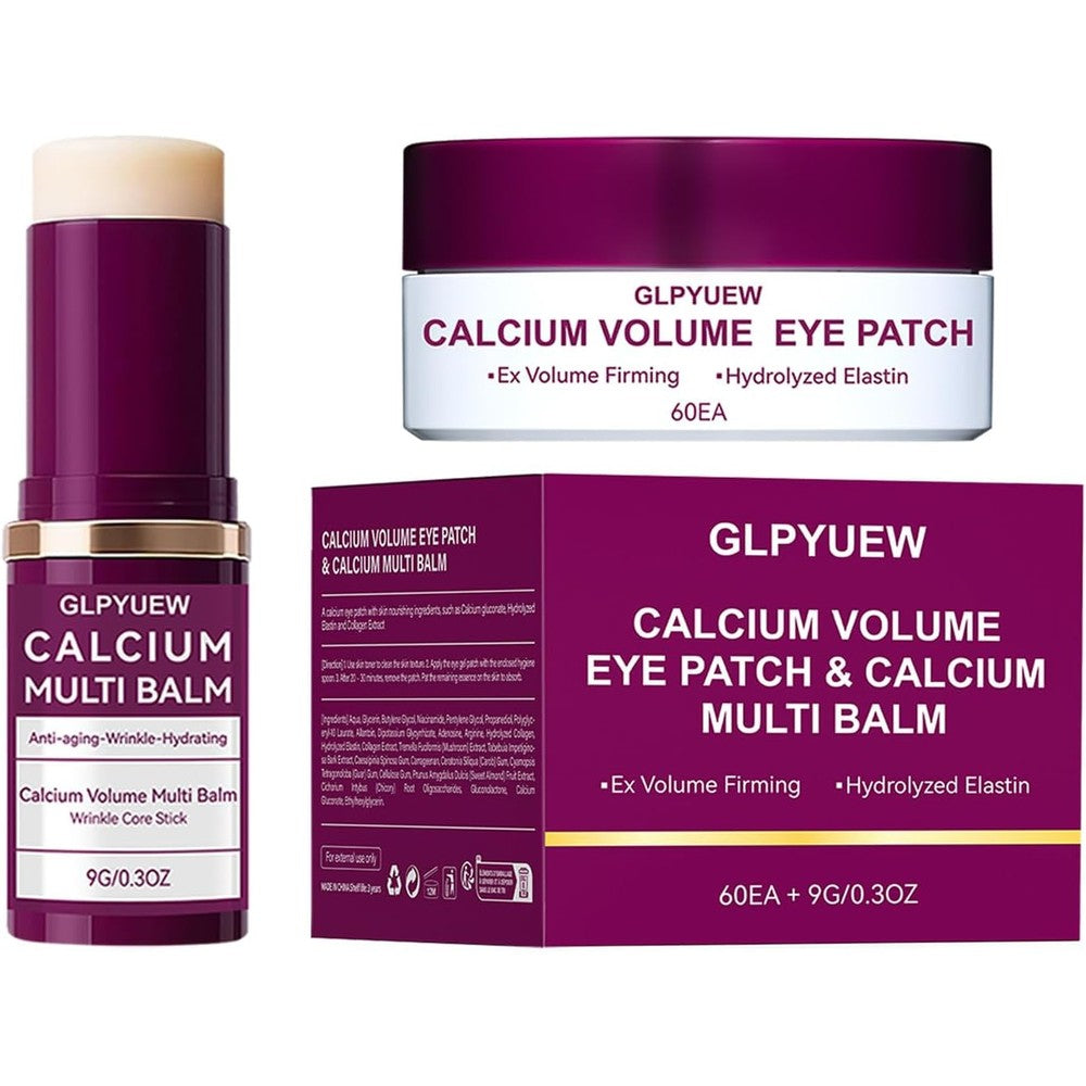 BeiBreeze Calcium Multi Balm Stick and Hydrogel Eye Patches set front view for premium eye care