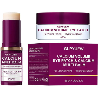 BeiBreeze Calcium Multi Balm Stick and Hydrogel Eye Patches set front view for premium eye care