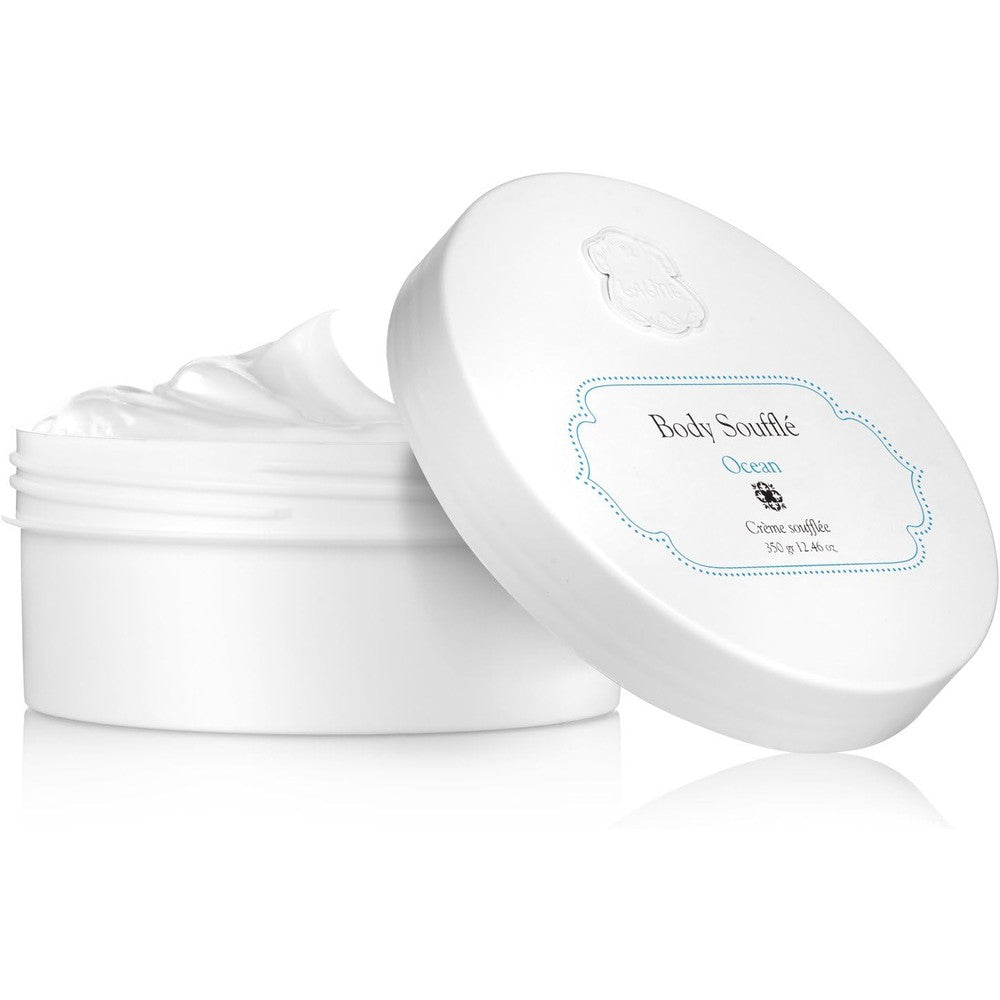 Laline World Of Scents Body Souffle Cream Ocean front view jar for luxury body moisturization