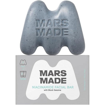 Mars Made Niacinamide Facial Bar with Black Sesame front packaging view