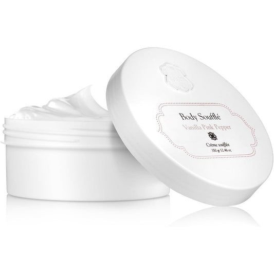 Laline World of Scents Body Souffle Cream Vanilla Pink Pepper front view jar