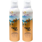 Bath And Body Works Open Sky Cleansing Body Mousse front view bottle with mountain label design