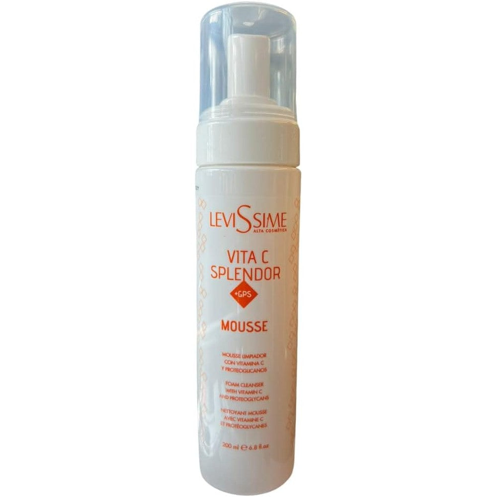 LeviSsime Vita C Splendor Cleanser Mousse 200ml front view brightening facial foam