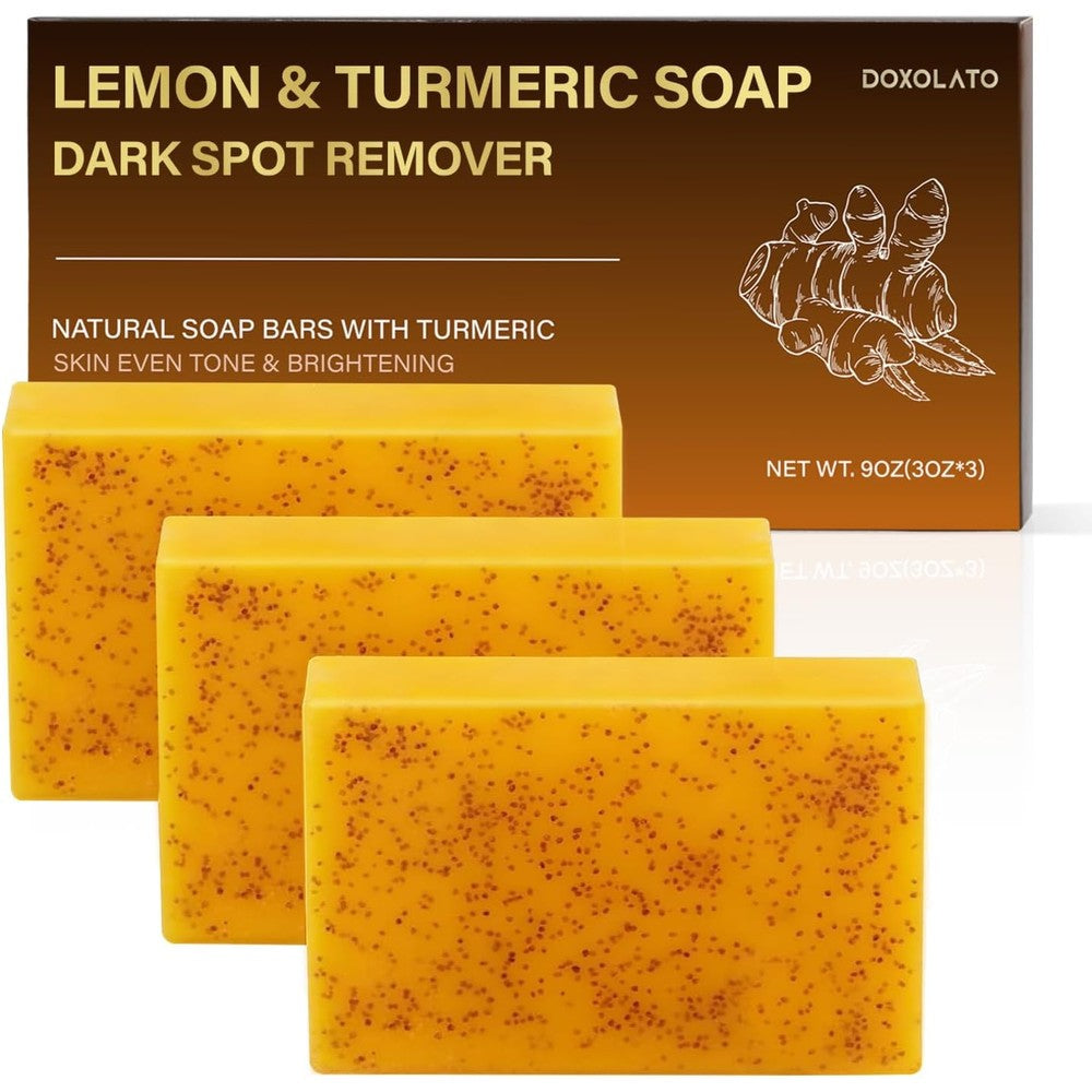 Doxolato Lemon Turmeric Soap Bars front view packaging