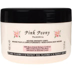 Perlier Pink Peony Hydrating Body Mousse jar front view with organic shea butter label