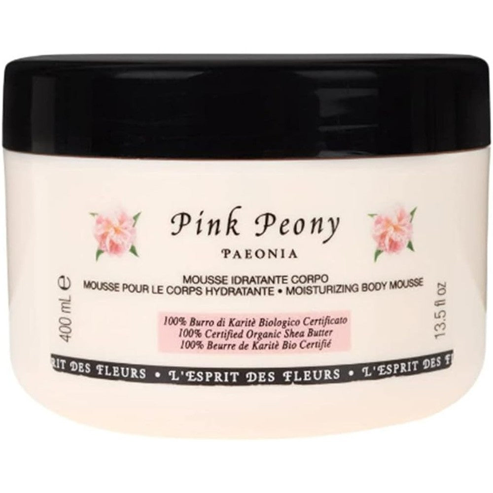 Perlier Pink Peony Hydrating Body Mousse front view container