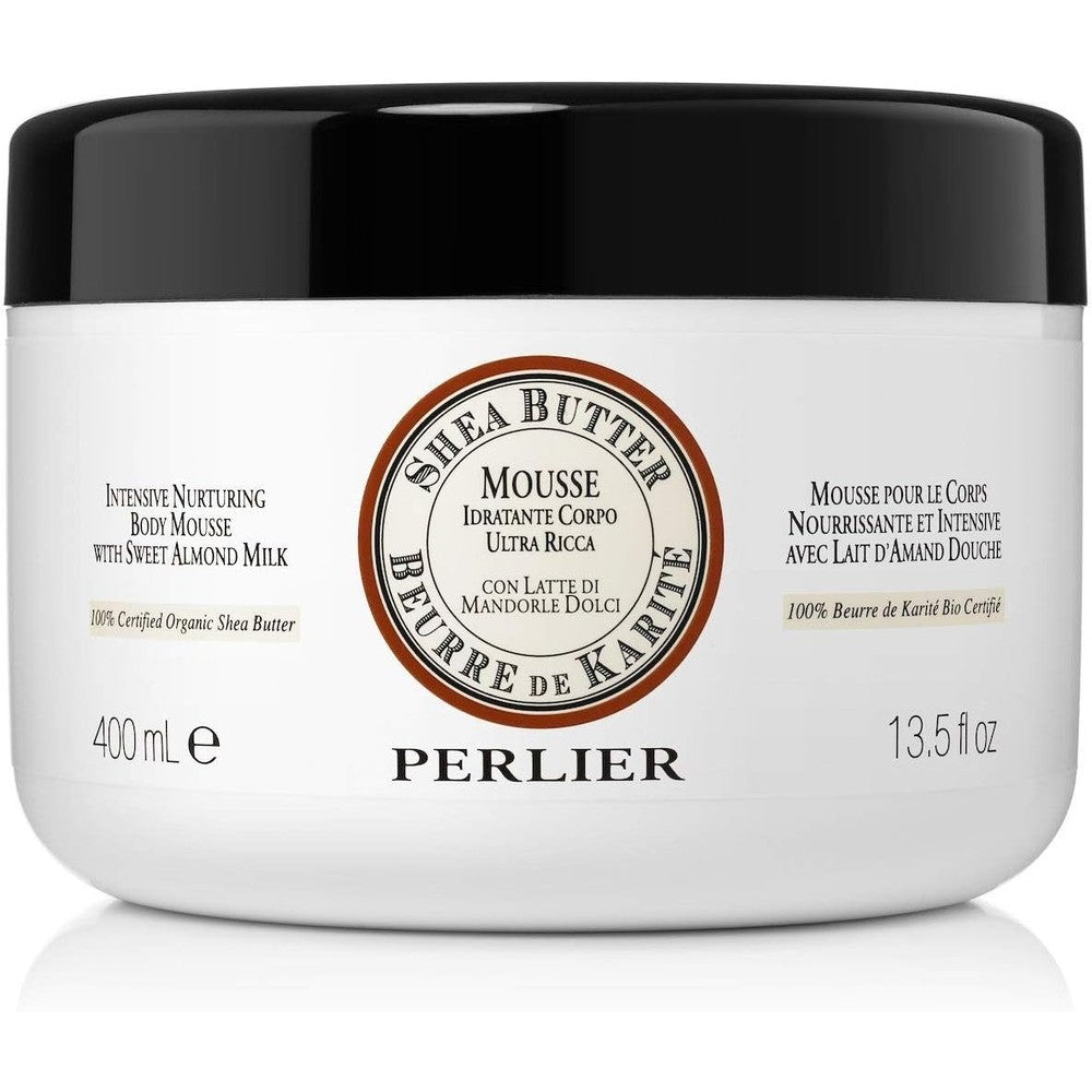 Perlier Intensive Nurturing Shea Butter Body Mousse front view packaging
