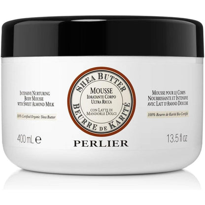 Perlier Intensive Nurturing Shea Butter Body Mousse front view packaging
