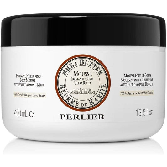 Perlier Intensive Nurturing Shea Butter Body Mousse front view packaging
