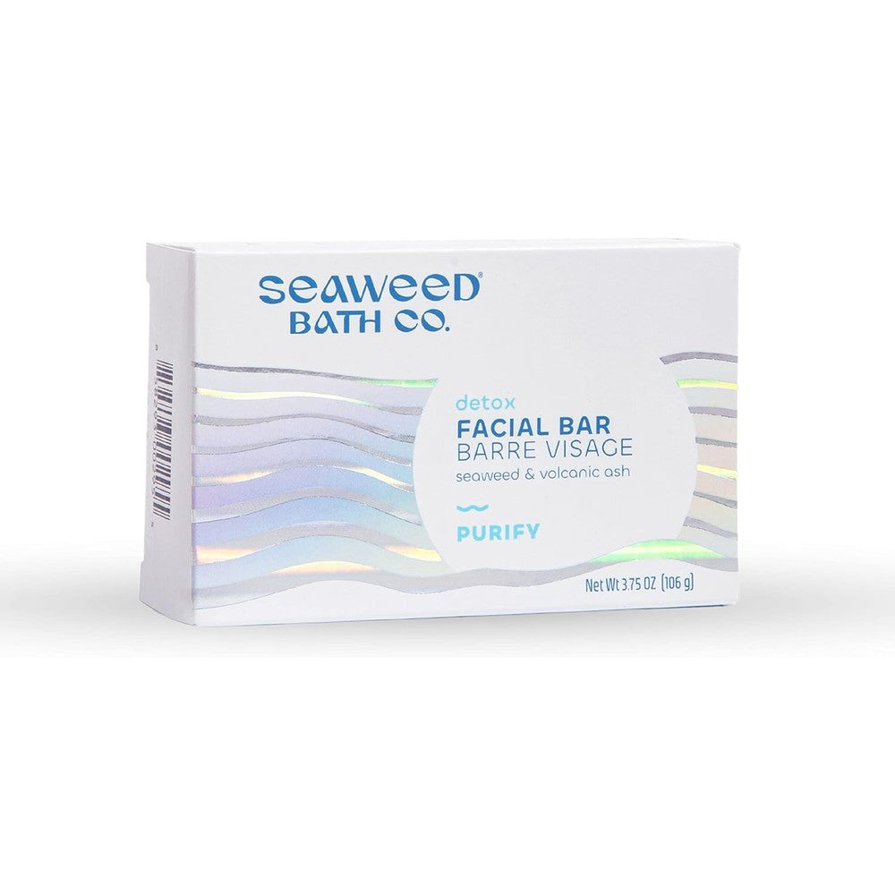The Seaweed Bath Co Purifying Detox Facial Bar Soap front view packaging