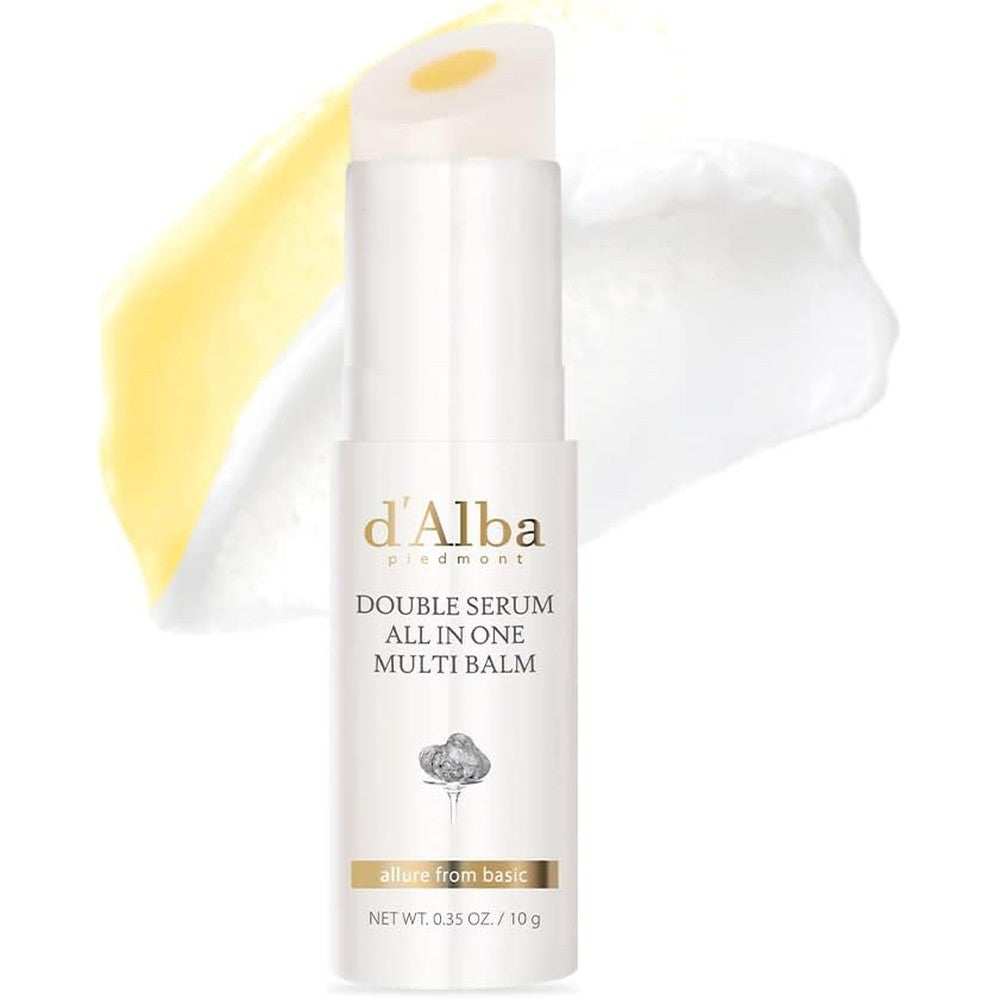 D'Alba Piedmont White Truffle Double Serum Multi Balm stick front view for authentic Korean skincare shopping in India.
