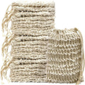 Cunhill natural cotton and linen soap bags front view showing the 40 pack bundle