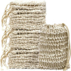 Cunhill natural cotton and linen soap bags front view showing the 40 pack bundle