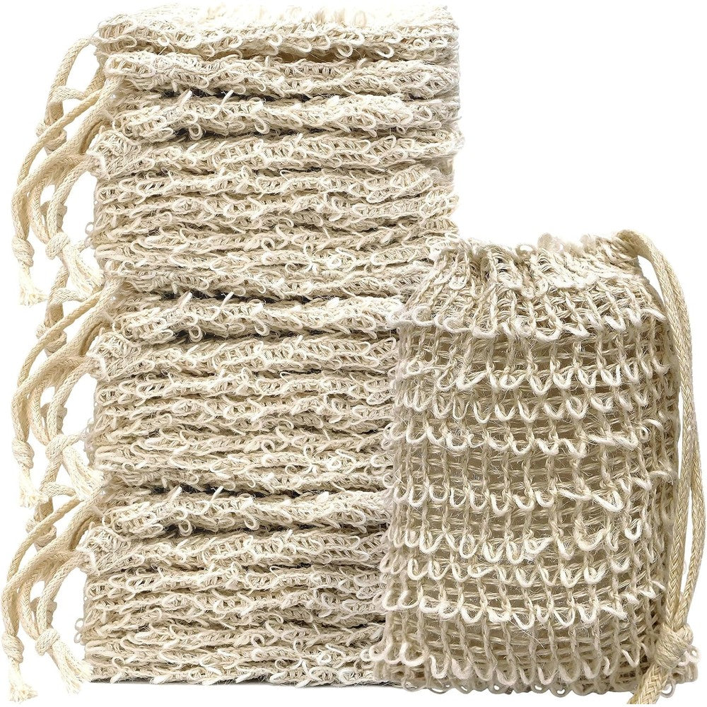 Cunhill natural cotton and linen soap bags 40 pack front view