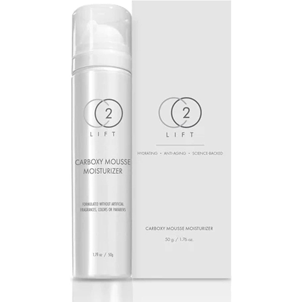 CO2Lift Carboxy Mousse Moisturizer front view bottle showing premium packaging.