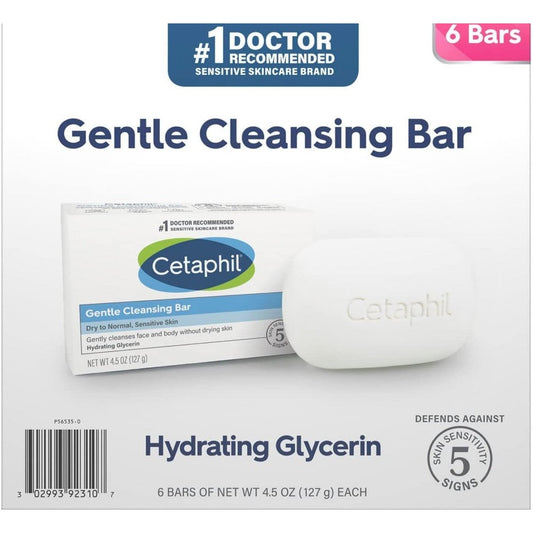 Cetaphil Gentle Cleansing Bar For Dry And Sensitive Skin front view 12 Pack